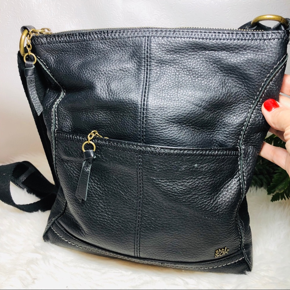 The SAK pebble soft leather black purse